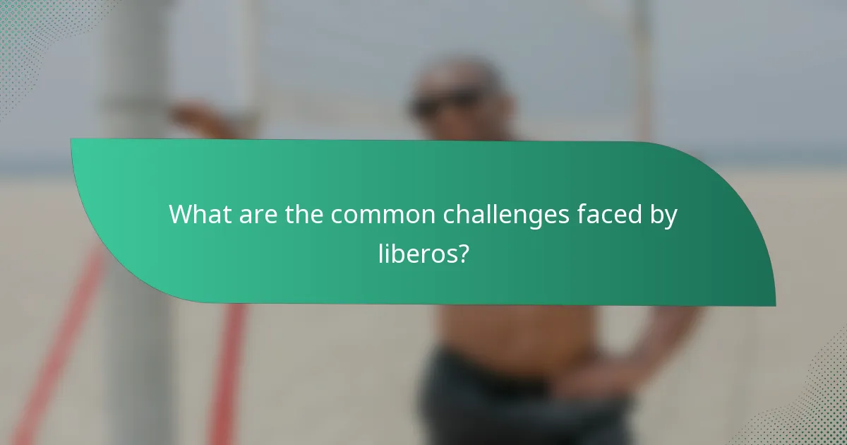 What are the common challenges faced by liberos?